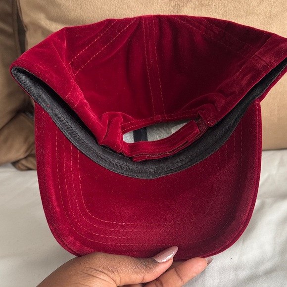 Red Cap with Rhinestone Logo - Picture 3 of 5